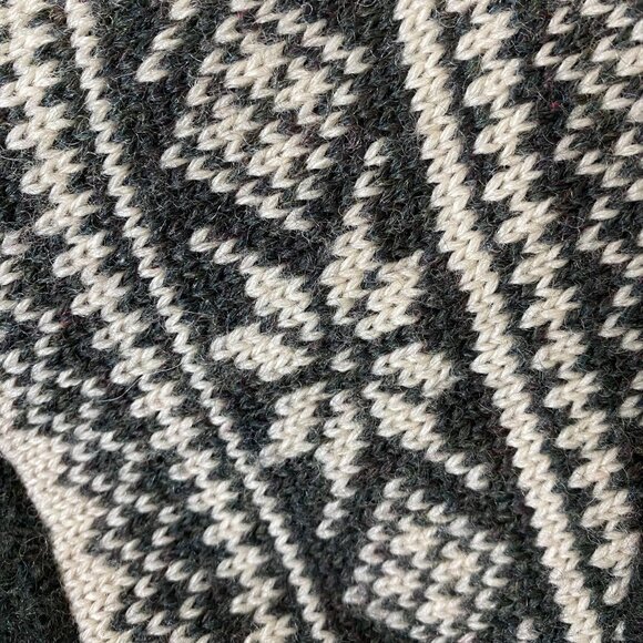 Vintage Nordic Design 100% Wool Zip Sweater Jacket M • Fair Isle • Unisex - Picture 7 of 11